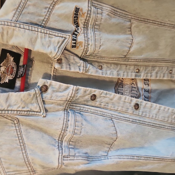 Vintage Harley Davidson jean jacket - Picture 4 of 4